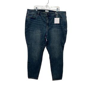 NWT Pistola Womens Plus Size 24w Dark Wash Stretch Skinny Jeans